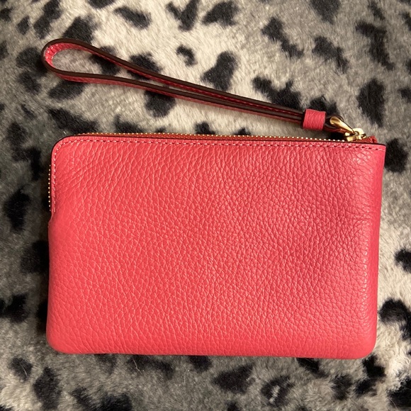Coach Corner Zip Wristlet, Strawberry Haze - Picture 3 of 5